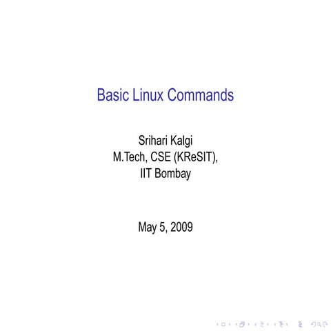 Basic linux commands | PDF | Operating Systems | Computer Software and ...