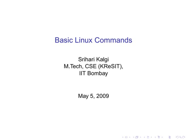 Basic linux commands