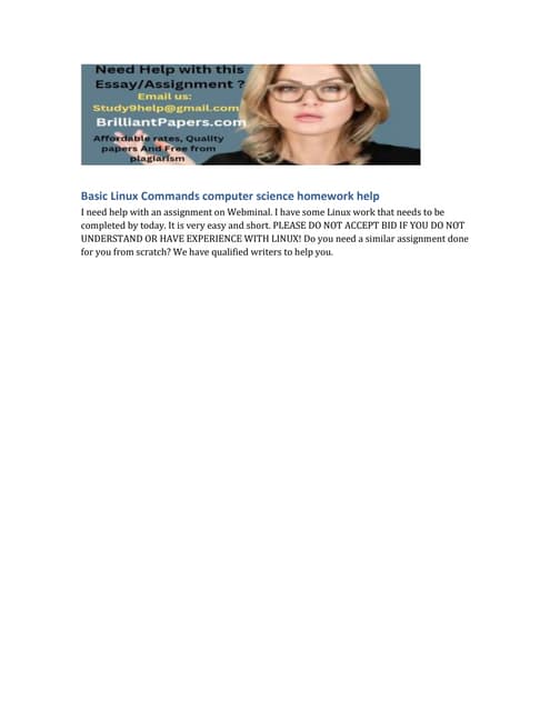 Basic Linux Commands Computer Science Homework Help Docx Basic Linux Commands Computer Science Homework Help Docx