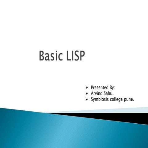 Basic lisp | PPT