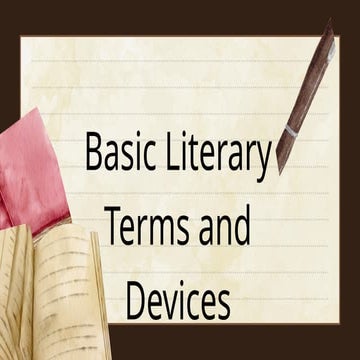 Basic Literary Devices for Literary Analysis | PPTX