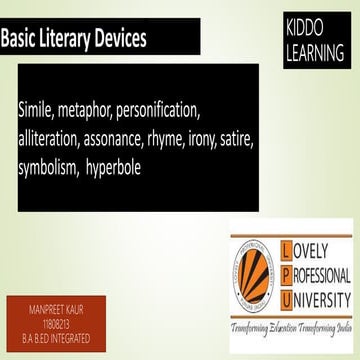 Basic literary devices  (part 1)