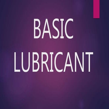 EIM NC II- Basic lubricant