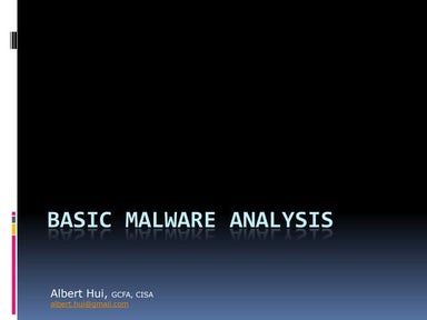 Basic Malware Analysis