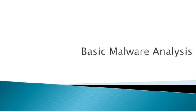 Basic malware analysis