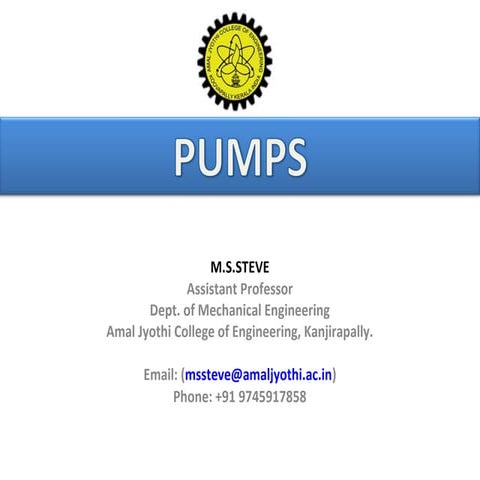 Basic mechanical engineeering - Pumps