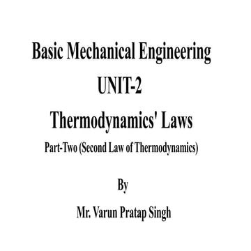 Basic mechanical engineering(BMET-101/102) unit 2 (part-2) thermodynamics law...
