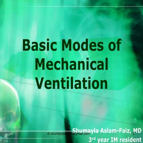 Basic mechanical ventilation settings
