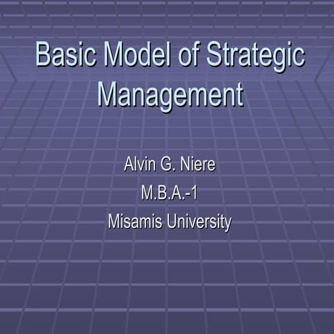 Basic model of strategic management | PPT
