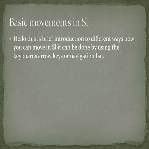 Basic movements in sl | PPTX