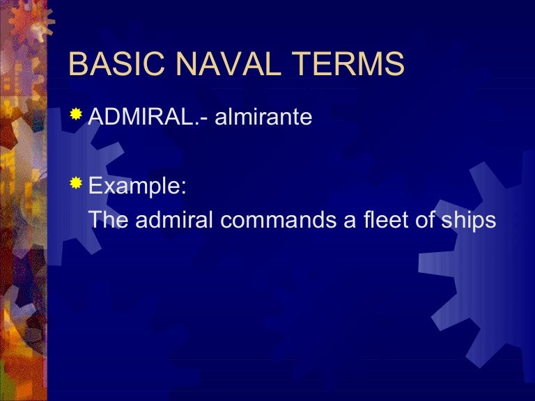 Basic naval terms