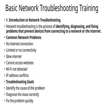 Network Troubleshooting | PPTX