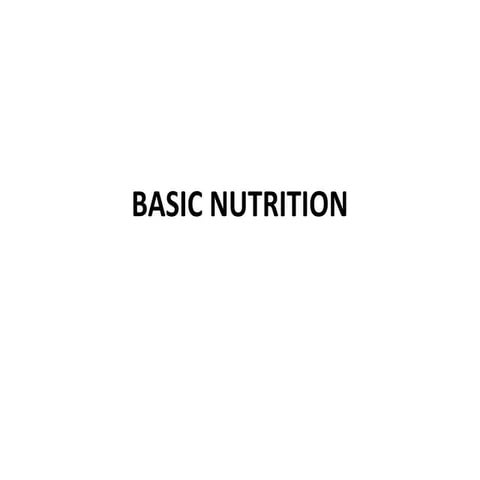 Basic nutrition