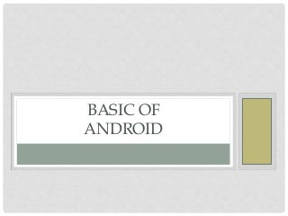 Basic of Android App Development
