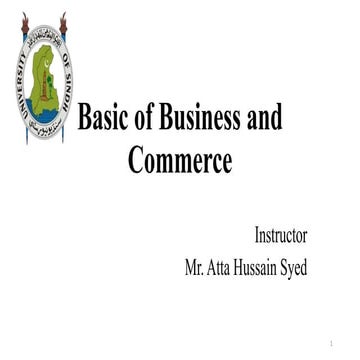 Basic of business and commerce