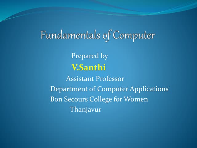Basic of computers