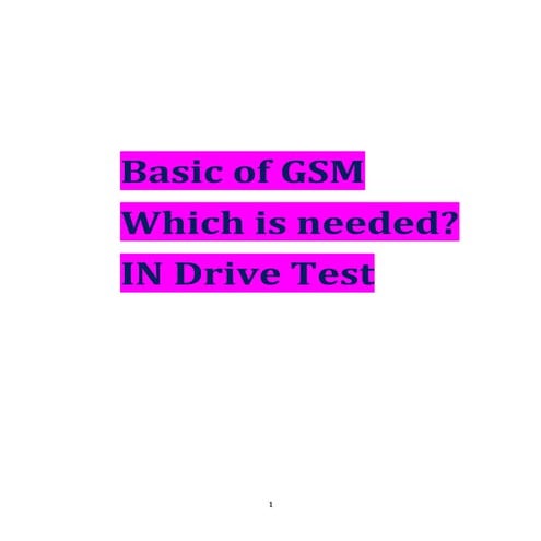Basic of gsm  anurag