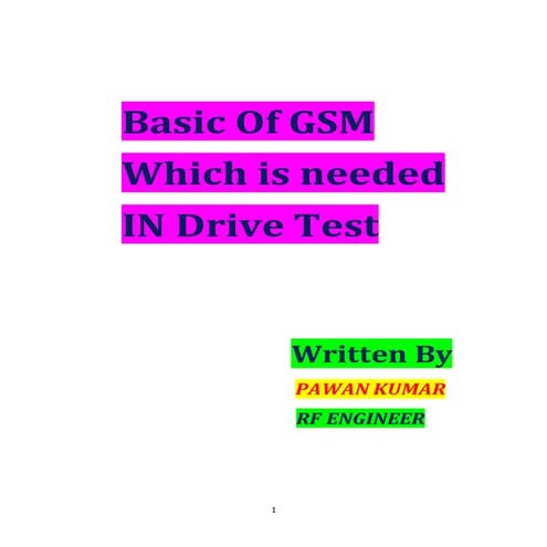 Basic of gsm by pawan