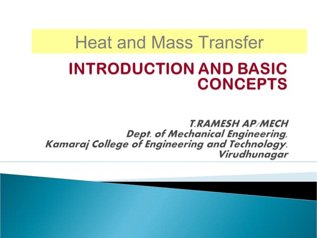 BASIC OF HEAT TRANSFER