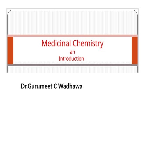 Basic of Medicinal Chemistry I and Drug Discovery .pptx