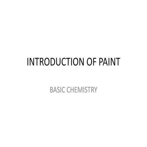 Introduction of Basic of Paint Technology