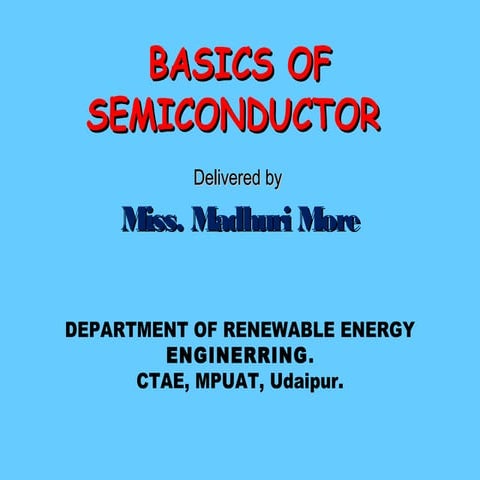 Basic of semiconductor