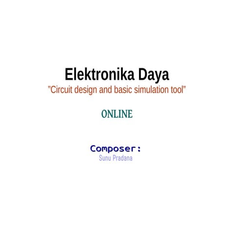 Online circuit design & simulation