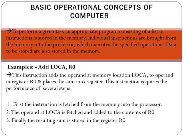 Basic ops  concept of comp