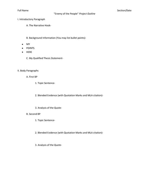 Basic outline template PDF Basic outline template PDF