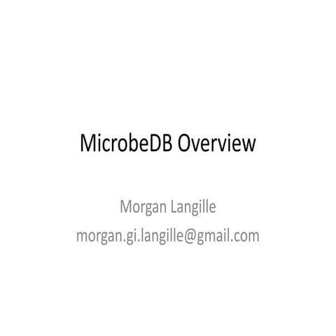 MicrobeDB Overview