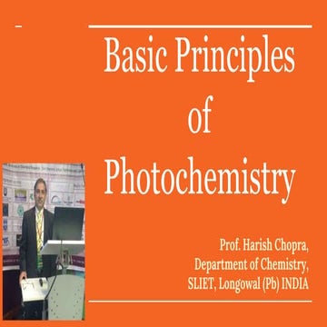 Basic photochemistry