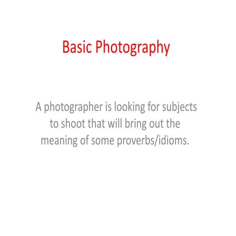 Basic photography