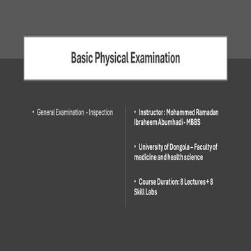 Comprehensive Guide to Basic Physical Examination: Mastering Inspection ...