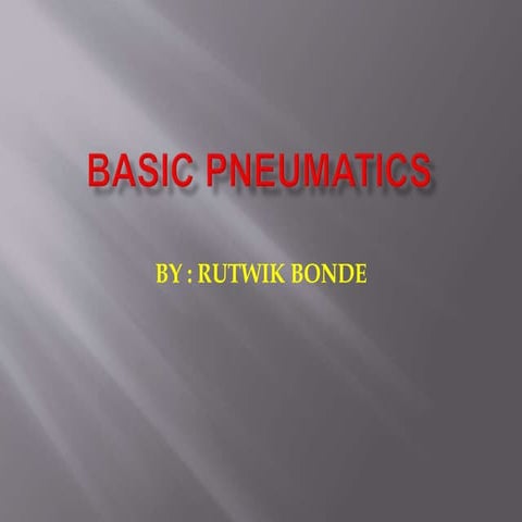 Basic pneumatics