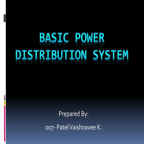 Basic power distribution system007