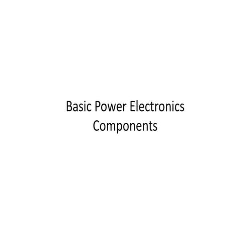 Basic Power Electronics Components Lists
