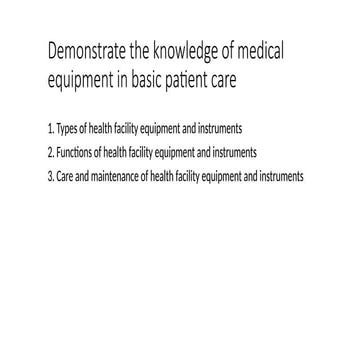 BASIC HOSPITAL PROCEDURES POWER POINT PRESENTATION