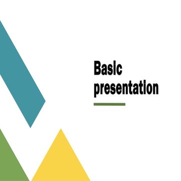 Basic Presentation for slide PPT beginner