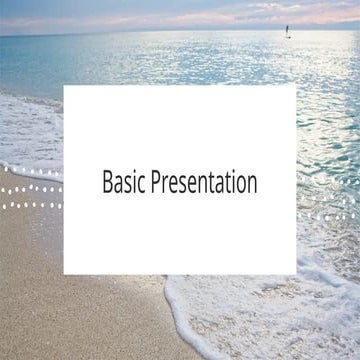 Basic Presentation for slide PPT beginner
