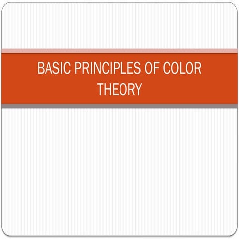 Basic principles of color theory - color manipulation