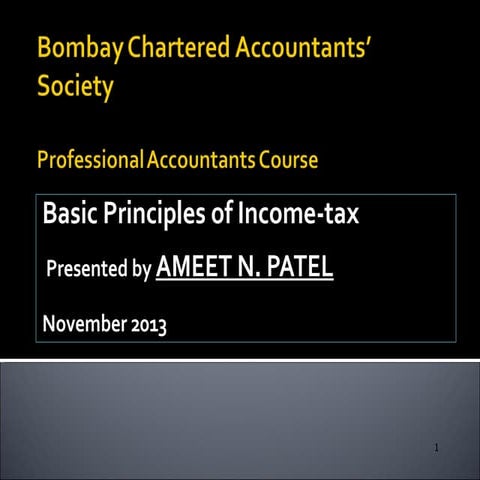 Basic principles of income tax