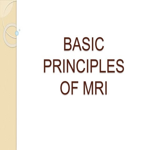 Basic principles of mri