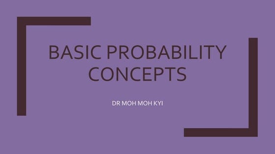 Basic probability concept