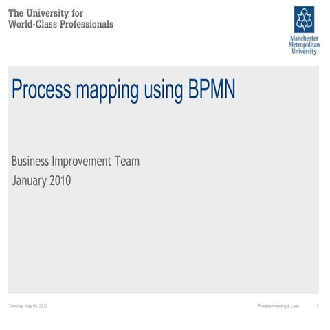 Basic process mapping using BPMN