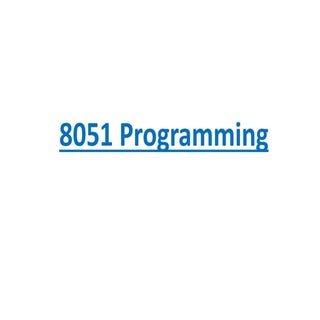 8051 basic programming