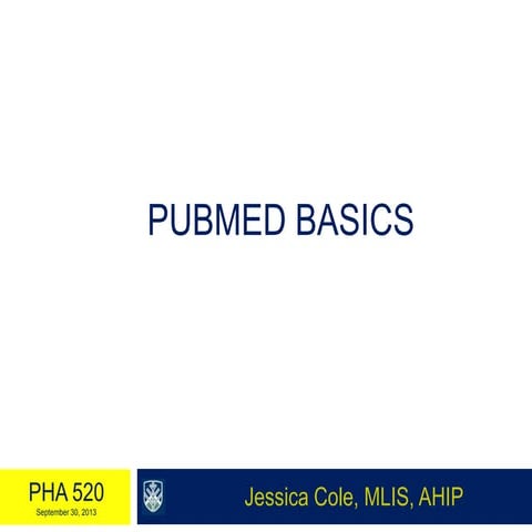 PubMed Basics