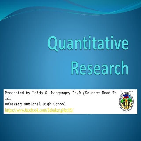 Basic quantitative research