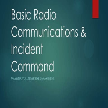 Basic Radio Communications & Incident Command