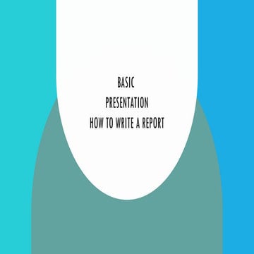 Basic Report Writing1 for school student | PPTX