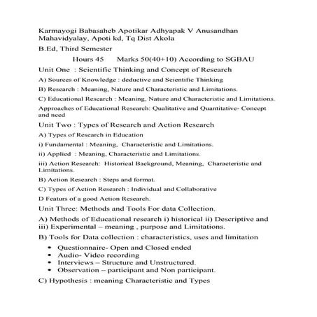 CC302: Basic Research in Education for B.ED..docx